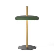 Load image into Gallery viewer, Nivel LED Table Lamp in Oak/Forest Green.
