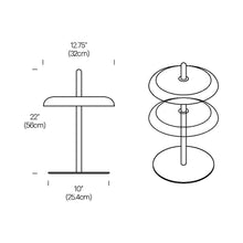 Load image into Gallery viewer, Nivel LED Table Lamp - line drawing.

