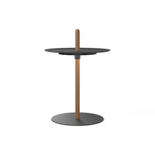 Load image into Gallery viewer, Nivel Pedestal LED Table Lamp in Walnut/Black (Small).
