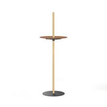 Load image into Gallery viewer, Nivel Pedestal LED Table Lamp in Oak/Terracotta (Large).
