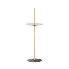 Load image into Gallery viewer, Nivel Pedestal LED Table Lamp in Oak/White (Large).
