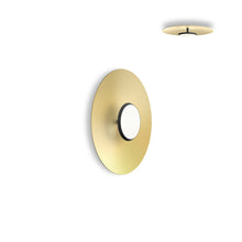 Load image into Gallery viewer, SKY Dome LED Flush Mount Ceiling Light in Matte Black Brushed Brass (Small).
