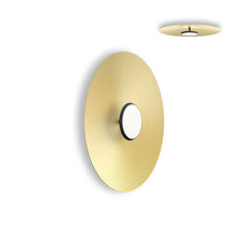 Load image into Gallery viewer, SKY Dome LED Flush Mount Ceiling Light in Matte Black Brushed Brass (Medium).
