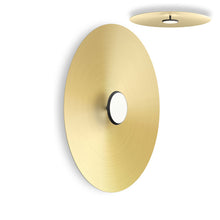 Load image into Gallery viewer, SKY Dome LED Flush Mount Ceiling Light in Matte Black Brushed Brass (Large).
