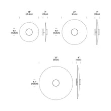 Load image into Gallery viewer, SKY Dome LED Flush Mount Ceiling Light - line drawing.
