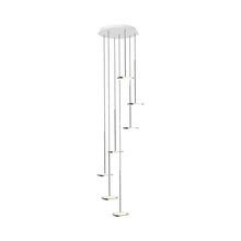Load image into Gallery viewer, Sky LED Multi Light Pendant Light in Polished Aluminum (7-Light).
