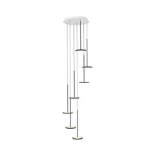 Load image into Gallery viewer, Sky LED Multi Light Pendant Light in Matte Black (7-Light).
