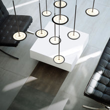 Load image into Gallery viewer, Sky LED Multi Light Pendant Light in living room.
