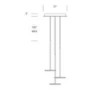 Load image into Gallery viewer, Sky LED Multi Light Pendant Light - line drawing.
