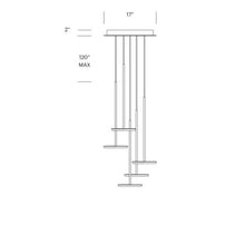 Load image into Gallery viewer, Sky LED Multi Light Pendant Light - line drawing.
