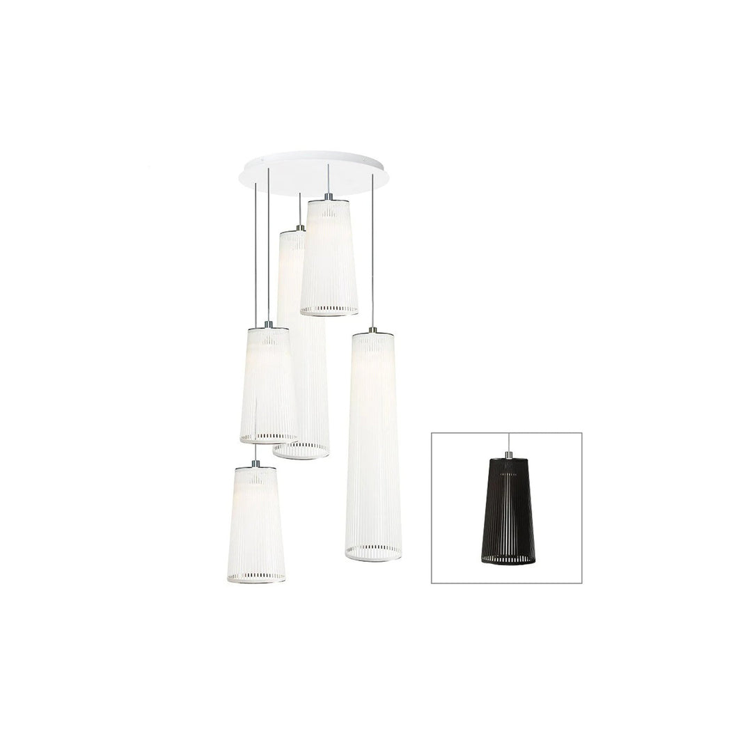 Solis Chandelier in Black (24-Inch/48-Inch).