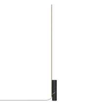 Load image into Gallery viewer, T.O LED Floor Lamp in Black Marble/Brass.
