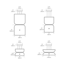 Load image into Gallery viewer, Totem Up/Down LED Pendant Light - line drawing.
