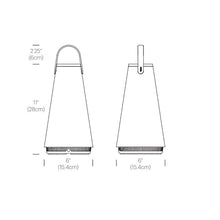Load image into Gallery viewer, UMA LED Sound Lantern - line drawing.
