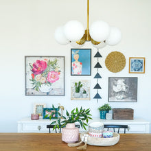 Load image into Gallery viewer, Paige Chandelier in living room.
