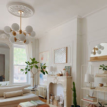 Load image into Gallery viewer, Paige Chandelier in living room.
