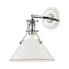 Load image into Gallery viewer, Painted No.2 Wall Light in Polished Nickel/Off White.
