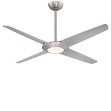 Load image into Gallery viewer, Pancake XL LED Ceiling Fan in Brushed Nickel.
