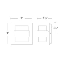 Load image into Gallery viewer, Pandora Outdoor LED Wall Light- line drawing.
