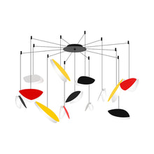 Load image into Gallery viewer, Papillons™ Swag LED Pendant Light in Satin Black / Satin Red / Satin Yellow / Satin White (13-Light).
