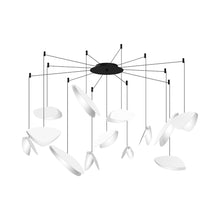 Load image into Gallery viewer, Papillons™ Swag LED Pendant Light in Satin White (13-Light).

