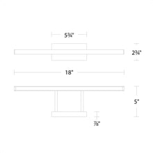 Load image into Gallery viewer, Parallax LED Bath Vanity Light - line drawing.
