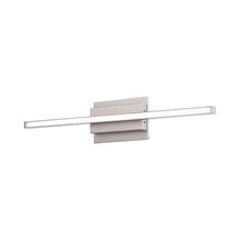 Load image into Gallery viewer, Parallax LED Bath Wall Light in Brushed Nickel (Large).

