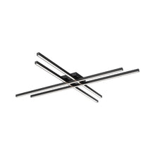 Load image into Gallery viewer, Parallax LED Flush Mount Ceiling Light in Black (Large).
