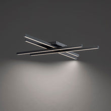 Load image into Gallery viewer, Parallax LED Flush Mount Ceiling Light in Detail.
