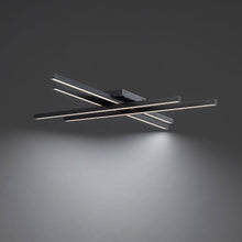 Load image into Gallery viewer, Parallax LED Flush Mount Ceiling Light in Detail.
