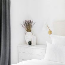 Load image into Gallery viewer, Patten Swing Arm Wall Light in bedroom.
