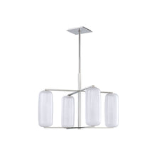 Load image into Gallery viewer, Pebble Chandelier in 4-Light/Polished Nickel.
