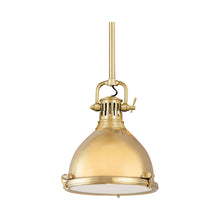 Load image into Gallery viewer, Pelham Pendant Light Medium/Aged Brass.
