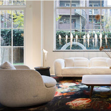 Load image into Gallery viewer, Perch LED Table Lamp in living room.
