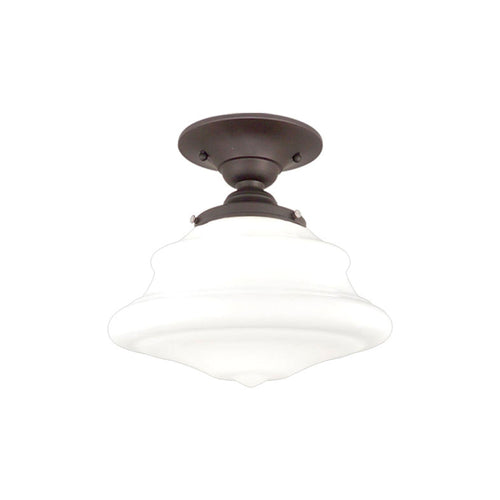 Petersburg Semi-Flush Mount Ceiling Light in Old Bronze.