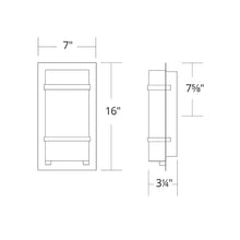 Load image into Gallery viewer, Phantom Outdoor LED Wall Light- line drawing.
