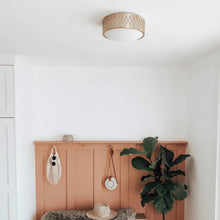 Load image into Gallery viewer, Phoebe Flush Mount Ceiling Light in living room.
