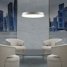 Load image into Gallery viewer, Pi LED Pendant Light in living room.
