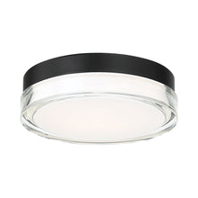 Load image into Gallery viewer, Pi Outdoor LED Flush Mount Ceiling Light in Medium/3000K/Black.
