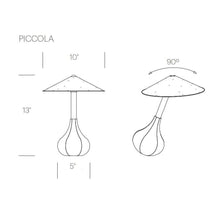 Load image into Gallery viewer, Piccola Table Lamp - line drawing.

