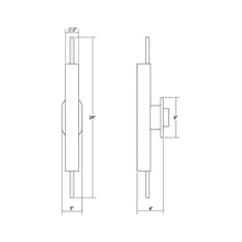 Load image into Gallery viewer, Piccolo Encore™ LED Bath Wall Light - line drawing.
