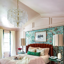 Load image into Gallery viewer, Piemonte Chandelier in bedroom.
