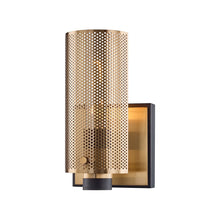 Load image into Gallery viewer, Pilsen Wall Light in Modern Bronze and Aged Brass.

