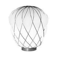 Load image into Gallery viewer, Pinecone Table Lamp in Medium/Chrome/White.
