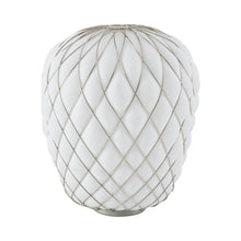Load image into Gallery viewer, Pinecone Table Lamp in Large/Chrome/White.
