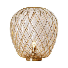 Load image into Gallery viewer, Pinecone Table Lamp in Medium/Gold/Transparent.
