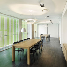 Load image into Gallery viewer, Pirce LED Suspension Light in living room.
