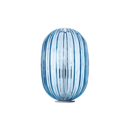 Plass Media Table Lamp in Blue.