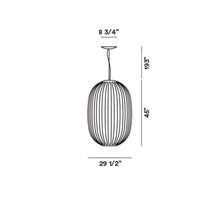 Load image into Gallery viewer, Plass Pendant Light - line drawing.

