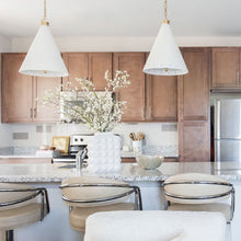 Load image into Gallery viewer, Plaster No.1 Pendant Light in dining room.

